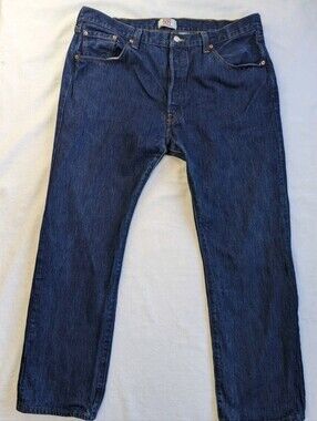 Men's Levi's Jeans 501 Original Fit Straight Leg Button Fly Jeans 40"X32